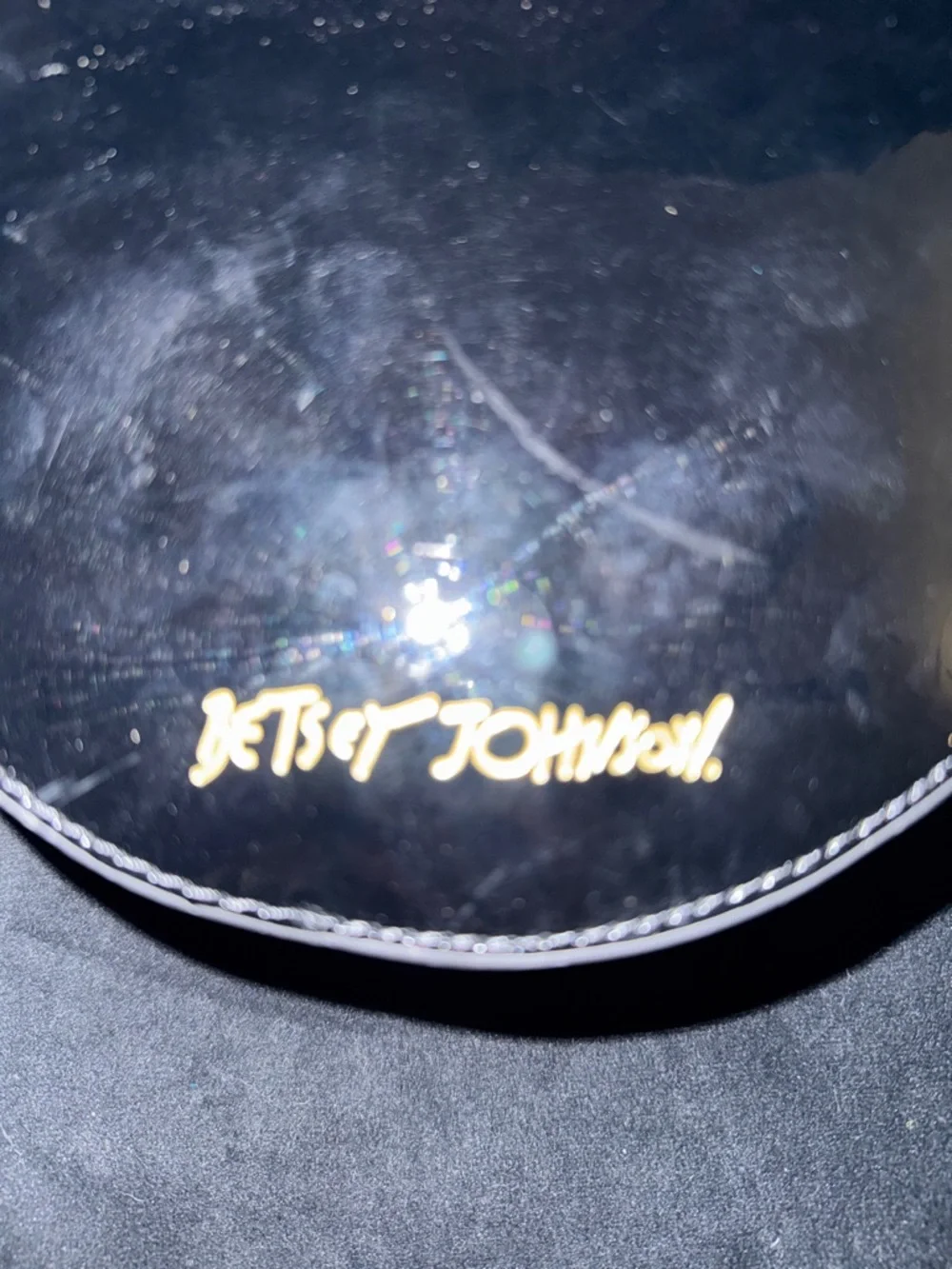 Betsy Johnson Floral Crowned Skull Crossbody Bag - Black with Multicolor Flowers - Picture 2 of 2